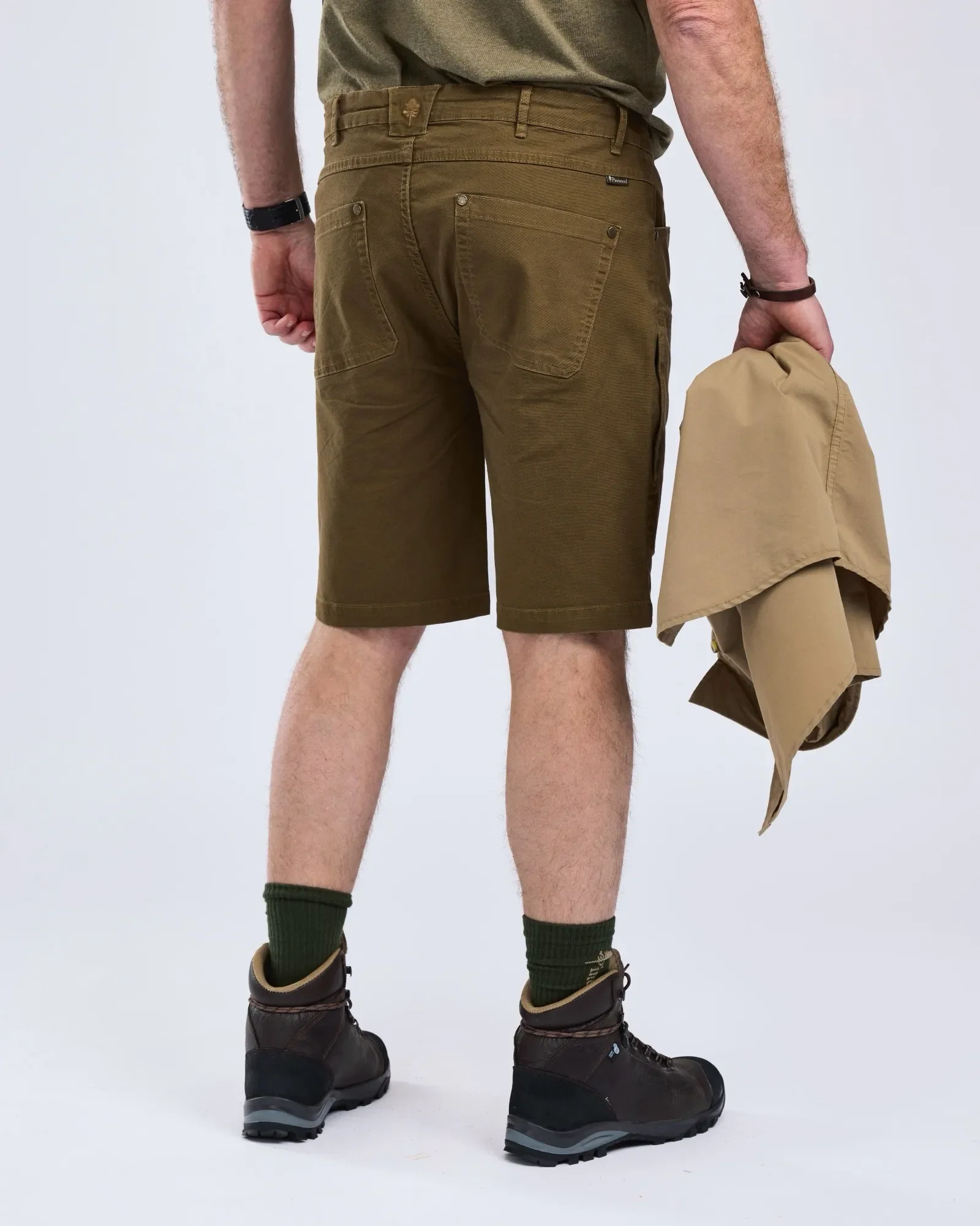 Värnamo Vintage Canvas Shorts Herr / Olive Brown - Image 2